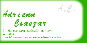 adrienn csaszar business card